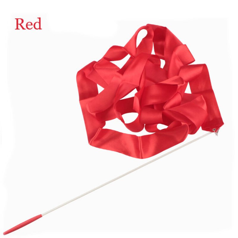 4m Gymnastic Art Streamer Balettdansband Med Twirling Rod