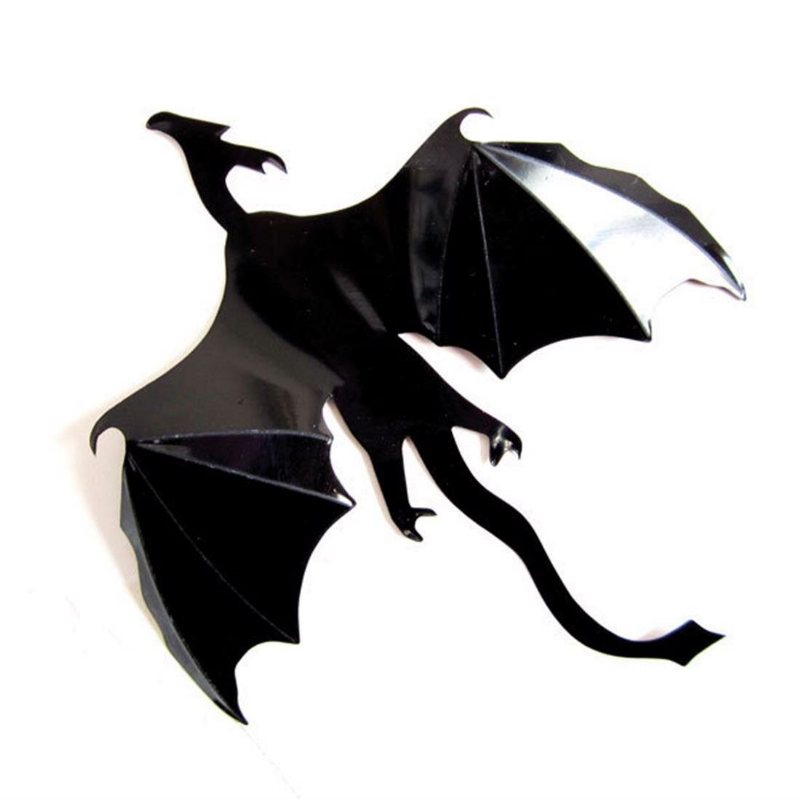 Halloween Spooky 3d Pterosaur Vägg Glas Fönster Väggdekor Festdekoration 7st