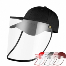 Kvinnlig Manlig Skyddshattskydd Vikbar Anti-dimma Förhindrar Droppar Baseballkepsar Hatt Från Att Sprida Sig Avtagbar Pvc-mask Skyddsmössa.