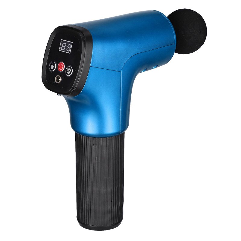 10-hastighets Muskelmassageapparat Högfrekvent Vibration Lågt Ljud Kroppsvävnadsmassageapparat Muskelspänningsavlastning Med 4 Massagehuvuden Us/au/eu-kontakt
