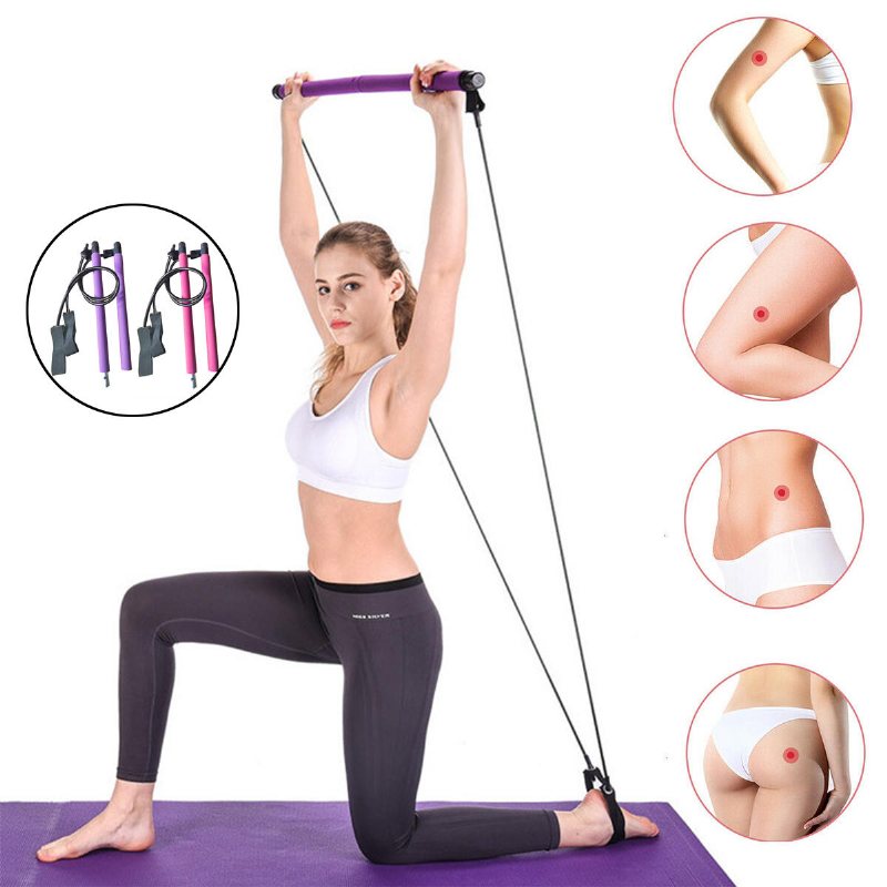 1st Halkfri Lyftande Skivstång Fitness Yoga Bar Sport Gym Stretch Rep Stick Kropp Skönhet Träningsverktyg
