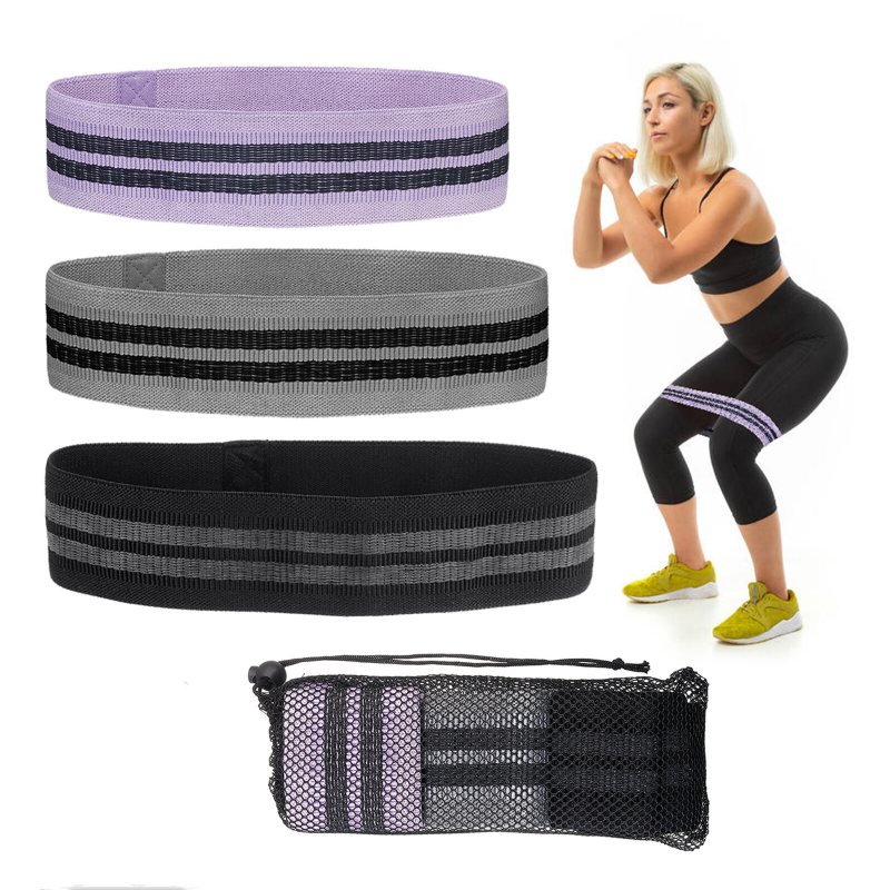3st Gracosy Träningsmotståndsband För Ben & Rumpa Fitness Träningsband Halkfria Med 3 Motståndsnivåer
