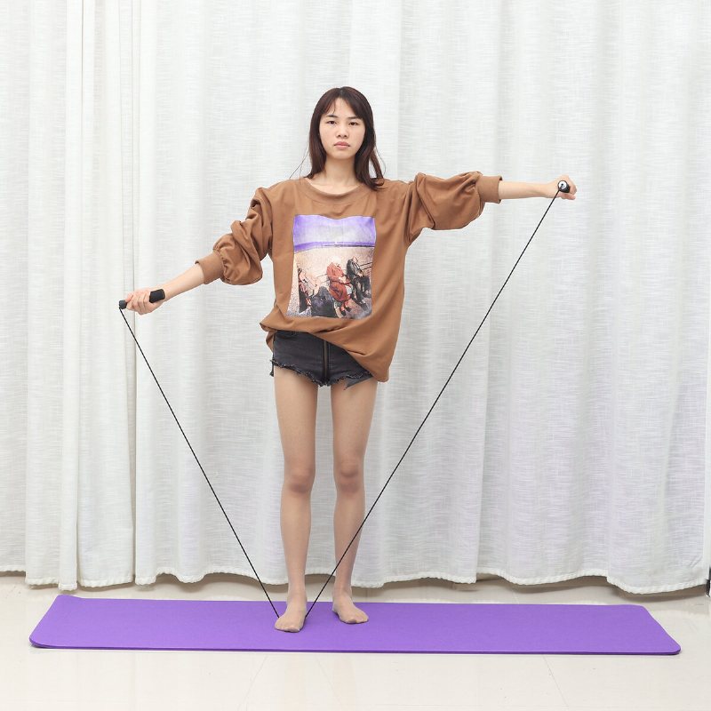 4st Yoga Nybörjarkit Set Antisladd Pilatesboll + Hopprep + Resistance Band + Yogamattor Hemträningsverktyg