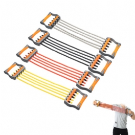 5 Tube Fitness Chest Expander Resistance Bands Arm Pull Bar Training Träningsverktyg