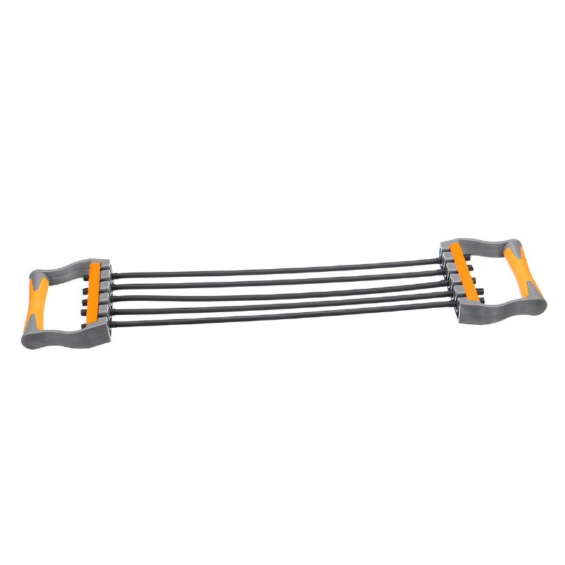 5 Tube Fitness Chest Expander Resistance Bands Arm Pull Bar Training Träningsverktyg