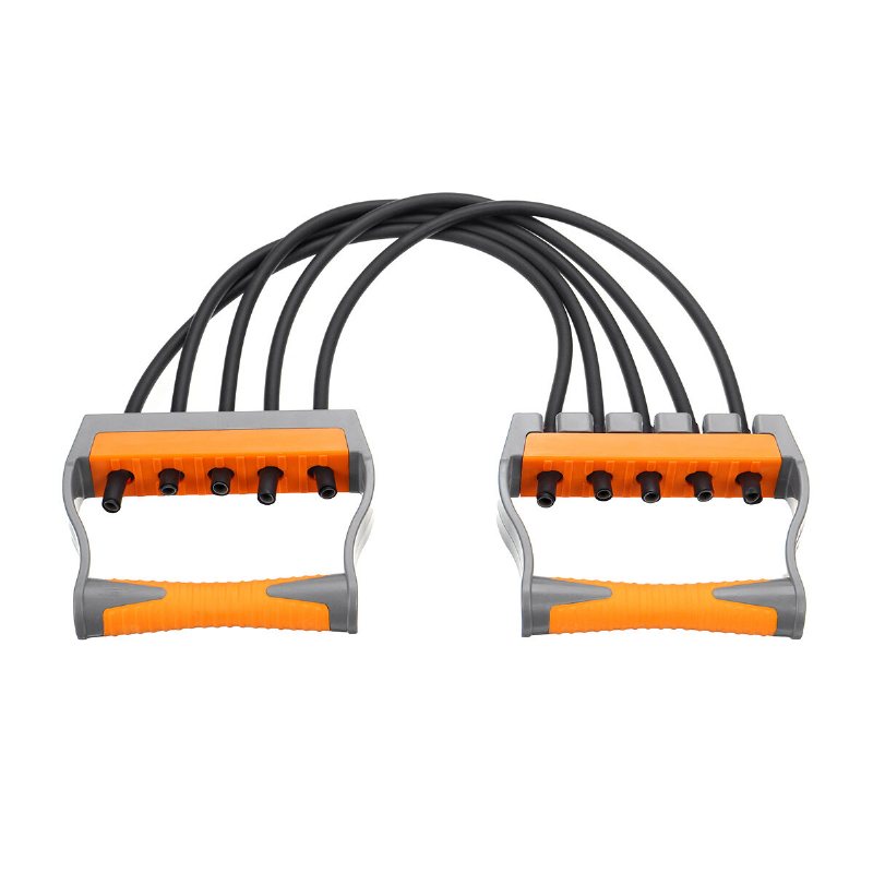 5 Tube Fitness Chest Expander Resistance Bands Arm Pull Bar Training Träningsverktyg