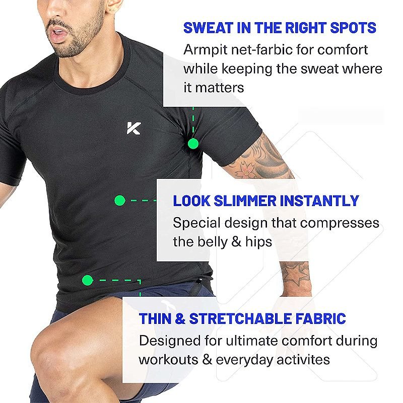 Bastukostymskjorta Herr Värmefällande Svettkompressionsväst Shapewear Topp