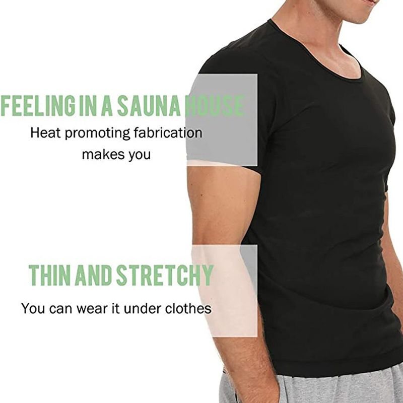 Bastukostymskjorta Herr Värmefällande Svettkompressionsväst Shapewear Topp