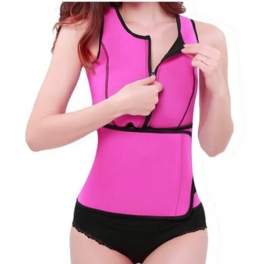 Dam Justerbar Bastu Bantning Svettbälte Väst Midja Body Shaper Linnen Fitness Yoga