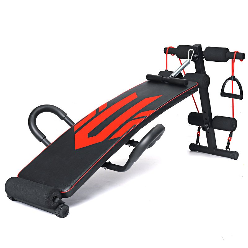Geemax Sb-02 Justerbar Sittbänk Med Träningsrep Spring Booster Push-up Armstöd För Ryggförlängning Hem Fitness Sport Magträningsanordning