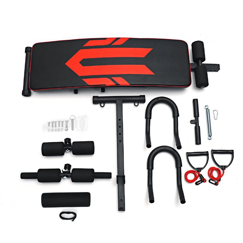 Geemax Sb-02 Justerbar Sittbänk Med Träningsrep Spring Booster Push-up Armstöd För Ryggförlängning Hem Fitness Sport Magträningsanordning