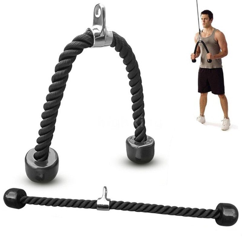 Heavy Duty Triceps Rep Diy Pulley Down Rope Lyftarm Biceps Handstyrka Fitnessutrustning