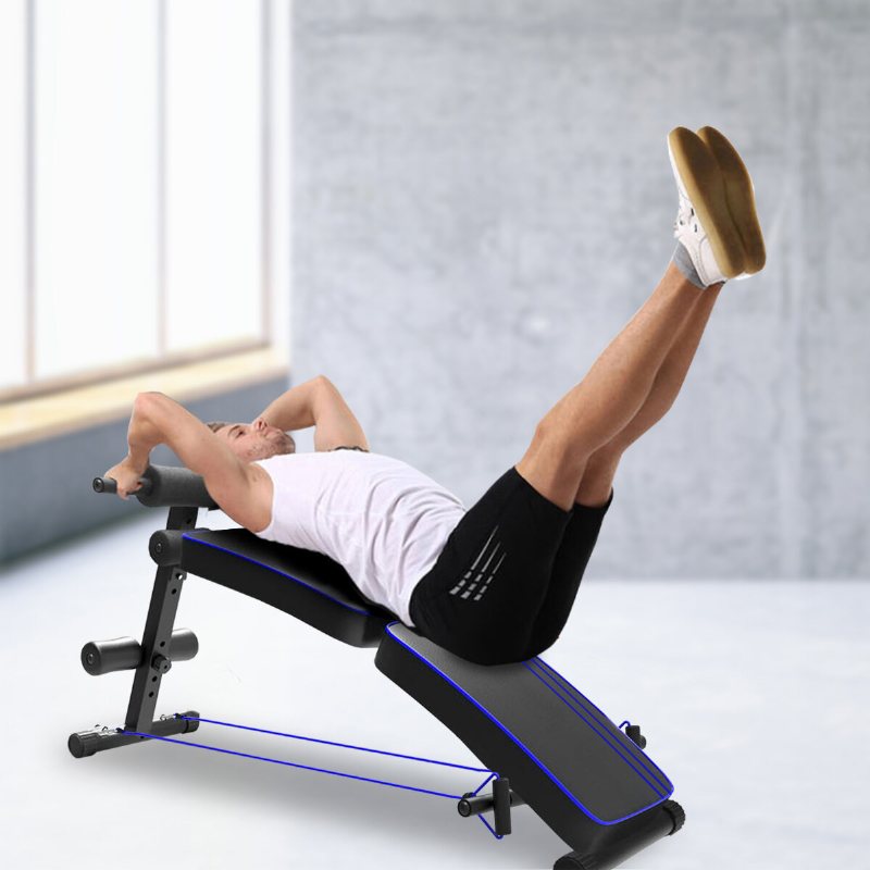 Hopfällbar Sit Up Bänk Ab Crunch Motionsbräda Avslå Fitness Träning Gym Hem Hantelbänk