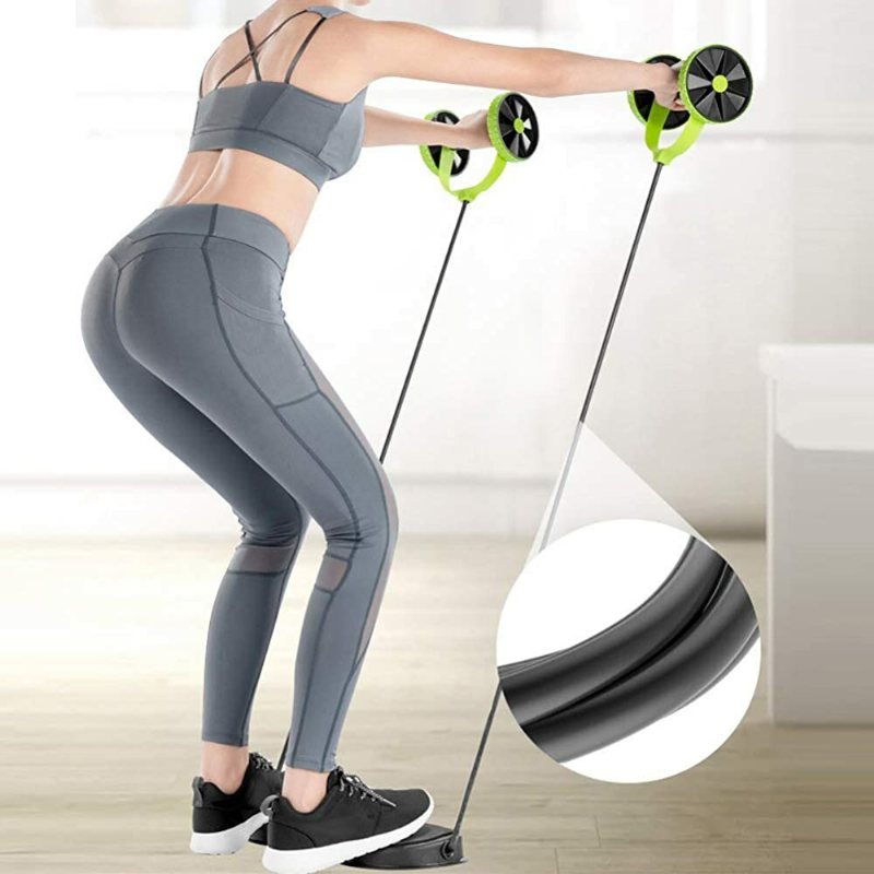 Multifunktionshem Bukhjul Rullarm Midja Ben Muskeltränare Fitness Träningsverktyg