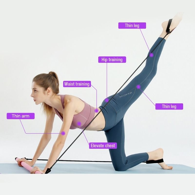 Pilates Stick Exercise Toning Bar 180 cm Träningsband