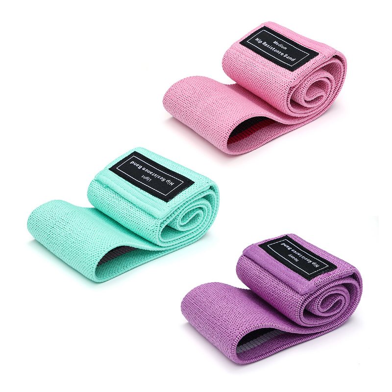 Sgodde 3pcs Resistance Loop Träningsmotståndsband Elastiskt Dragrep Latex Fitness Yoga Band