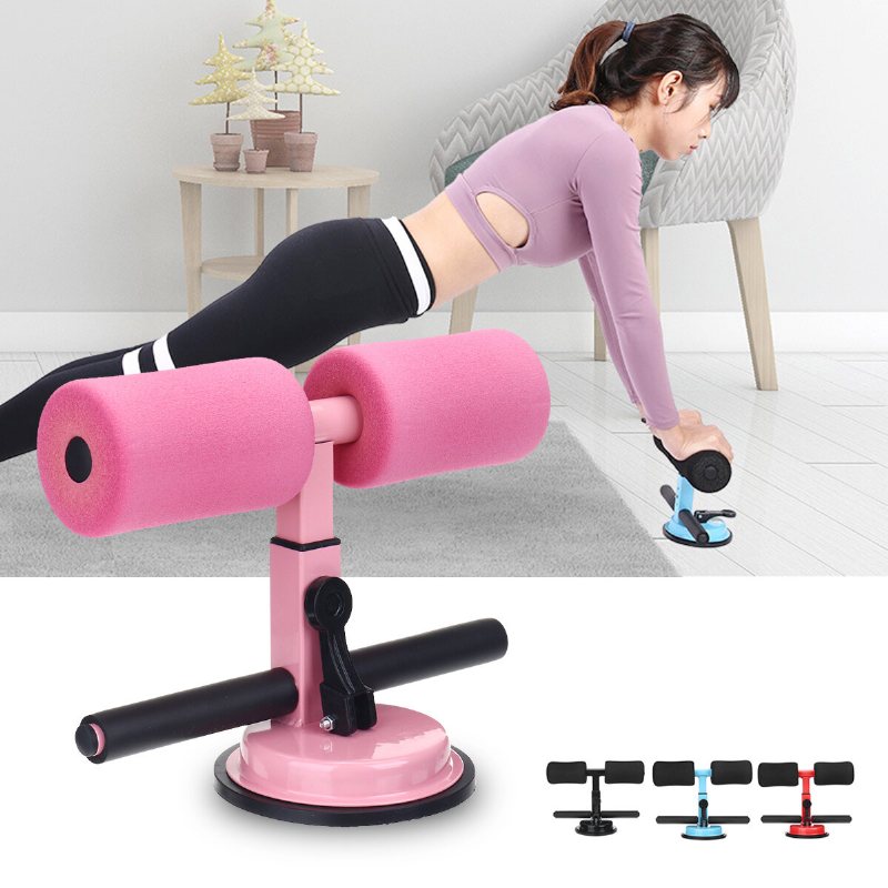 Sit-up Assistent Device 4 Nivåer Justerbar Självsug Sit-ups Bar Fitness Magmuskel Träning Träningsverktyg