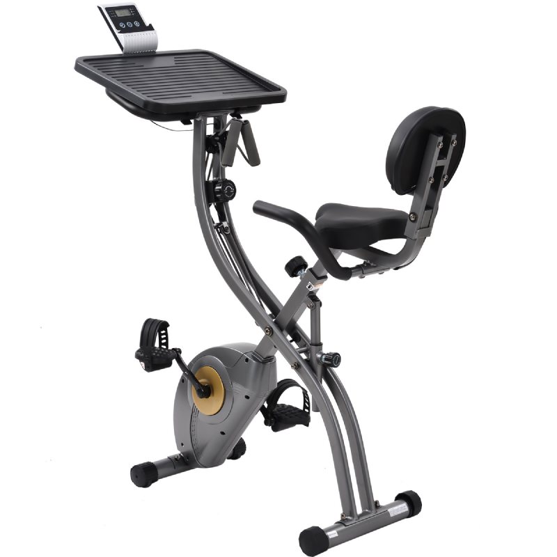 Usa Direktfällbar Motionscykel Träningsmaskin Med 8 Nivåer Motståndsjusteringar Digital Stor Lcd-skärm Fitness Hemmagym