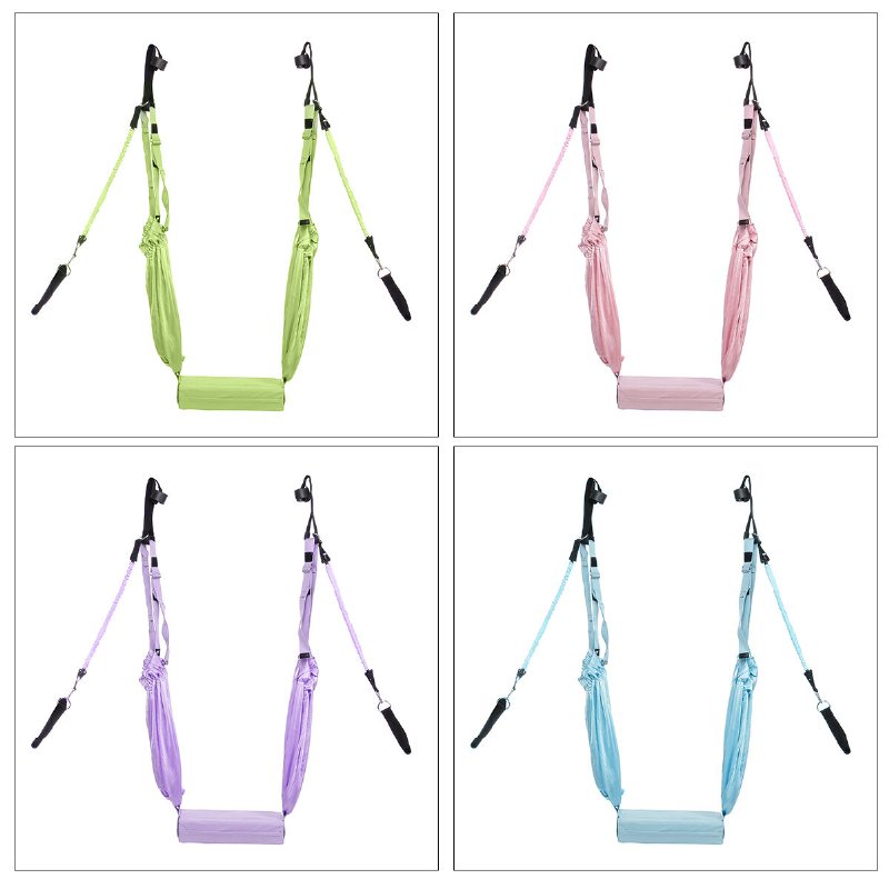 Yoga Nedre Midjerep Trapetsformad Gungsats Nylon Yogagunga Anti-gravitation Hängmatta Inversion Sling För Pilates Gymnastik Träning Vertikal Gunga Akrobatik