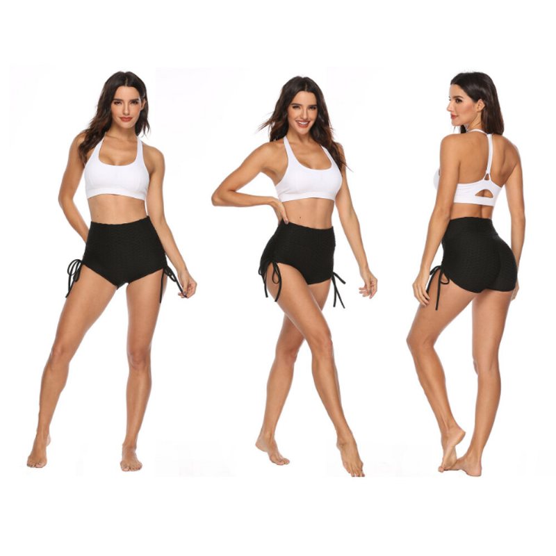 Yogashorts Med Hög Midja För Kvinnor Magekontroll Lyft Rumpa Hög Elasticitet Slimma Sportshorts Gym Träning Löpning Sport Aktivt Kläder