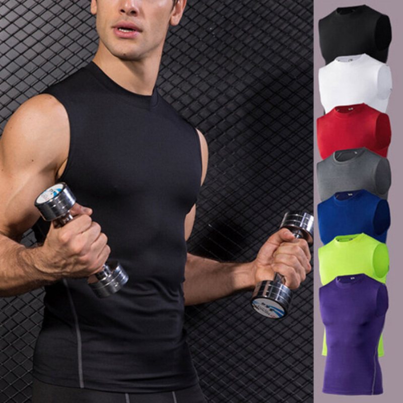 Yuerlian Träningslöparlinne För Män Elastan Snabbtorkande Stretchig Svettavledande Gym Träning Löpning & Fitness Sportkläder