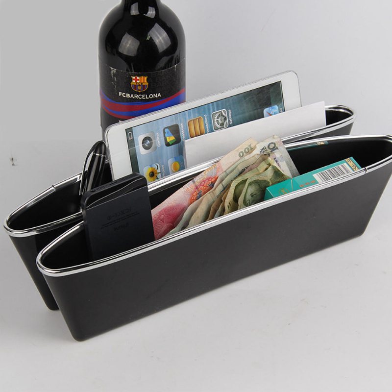 2 St Abs Bilbarnstol Spricka Förvaringsorganisatör Caddy Catcher Box Säte Slitsficka