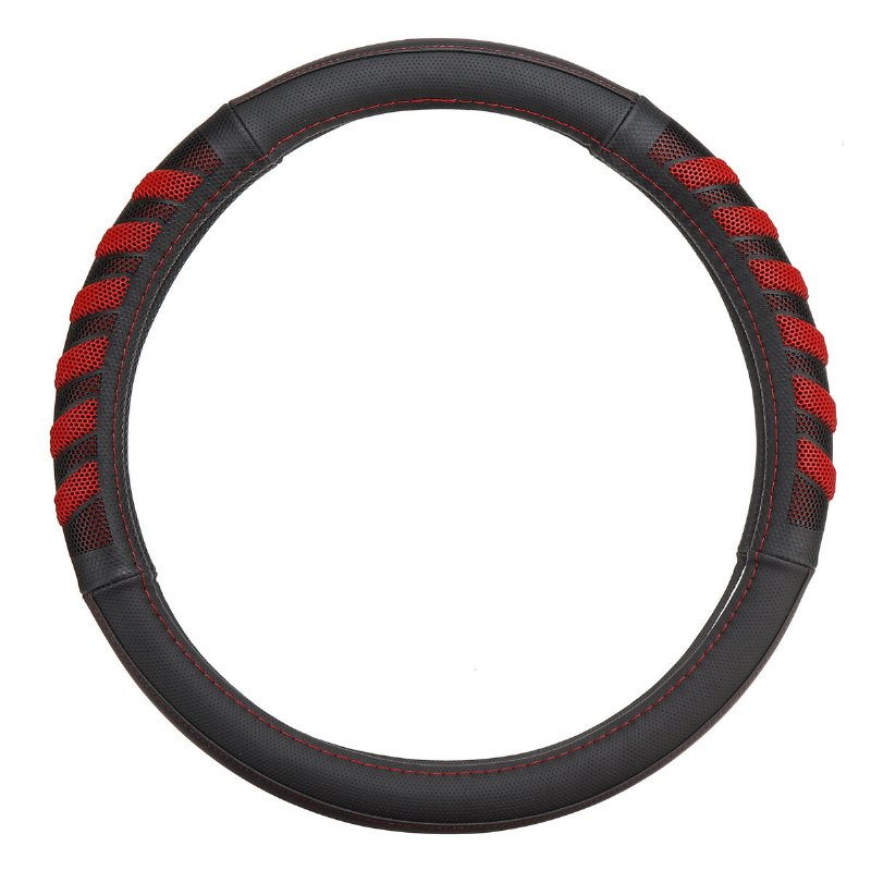 38cm Pu Läder Universal Blå / Röd Bilrattskydd Hand Pad Buffer