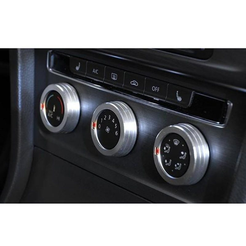 3st/set Bilar Alu Dekoration Stereo Knop Ring Luftkonditionering För Golf 7