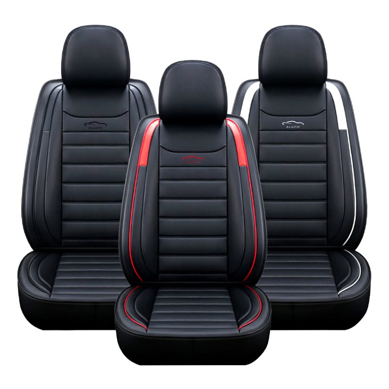 5-sits Universal Bilstolsfodral Deluxe Pu-läder Sittdyna Full Set Fodral