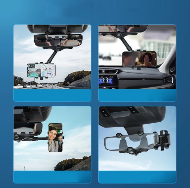 Bilbackspegel Mobiltelefonfäste Travel Recorder Dedikerad Bilfäste Fast Klämma Navigationsfäste