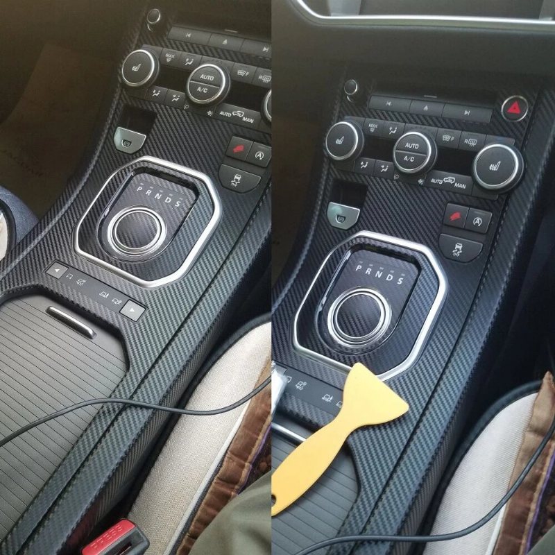 Car-styling 3d 5d Carbon Fiber Auto Interiör Center Console Byt Färg Formdekaler Dekaler För Land Rover Range Evoque Högerstyrd