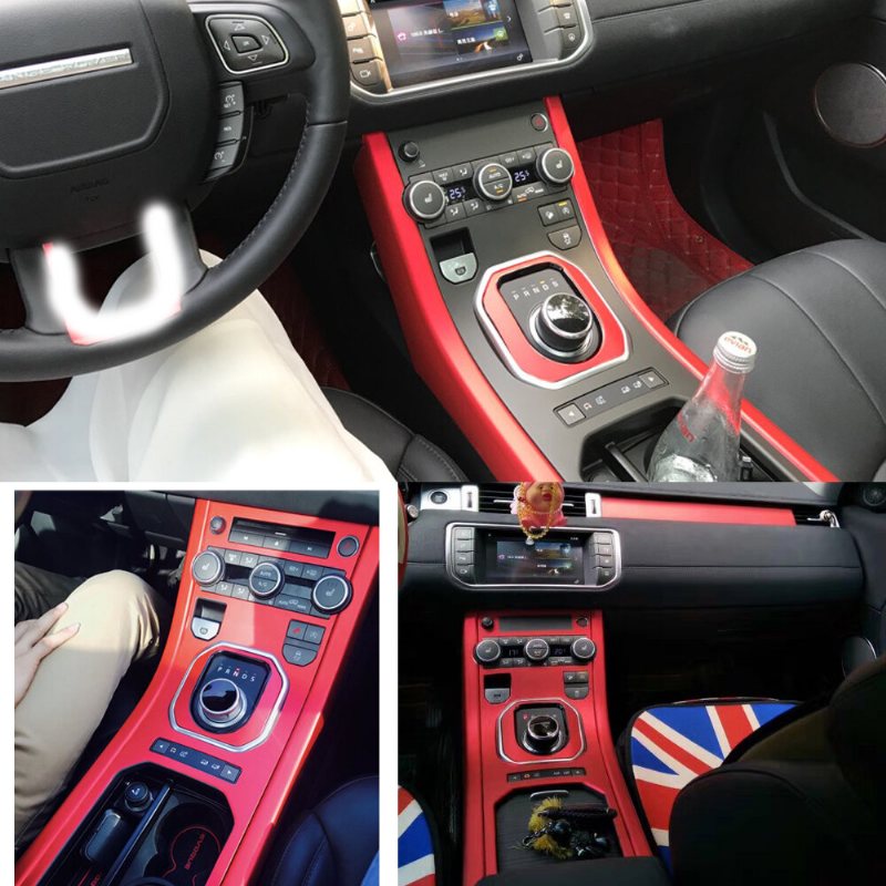 Car-styling 3d 5d Carbon Fiber Auto Interiör Center Console Byt Färg Formdekaler Dekaler För Land Rover Range Evoque Högerstyrd