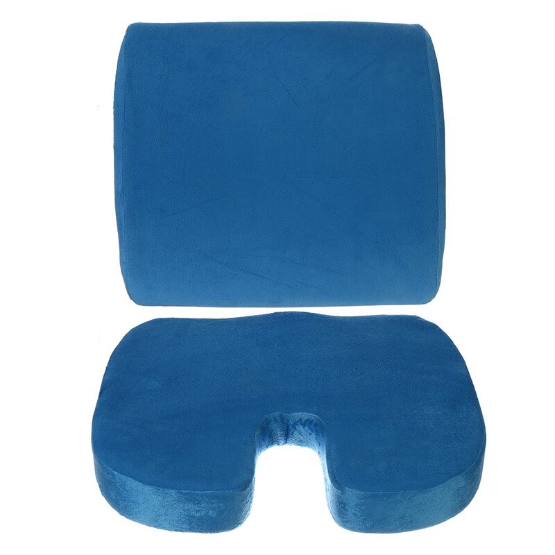 Memory Foam Hemma Bilstolsdyna Svankryggstöd Ortoped Kontorsstol Sittdyna Mat