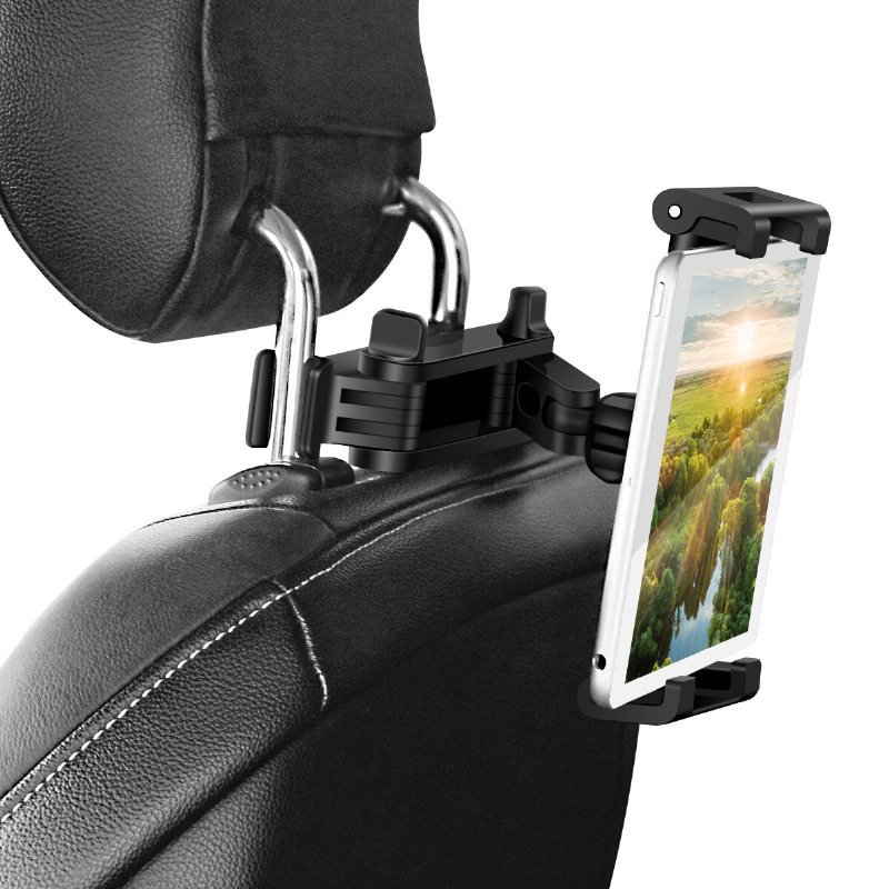 Sawake Universal Car Nackstöd Tablettfäste 360° Roterande Justerbar Auto Seat Back Telefonhållare Stativ För Bil Baksäte För Ipad/ Tablet/ Smartphone 5-14 Tums Enheter