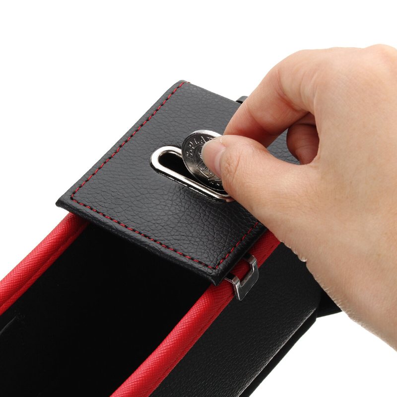 Usb-laddare Bil Höger Sida Säte Spricka Förvaringslåda Gap Filler Organizer Catcher Box Mugghållare