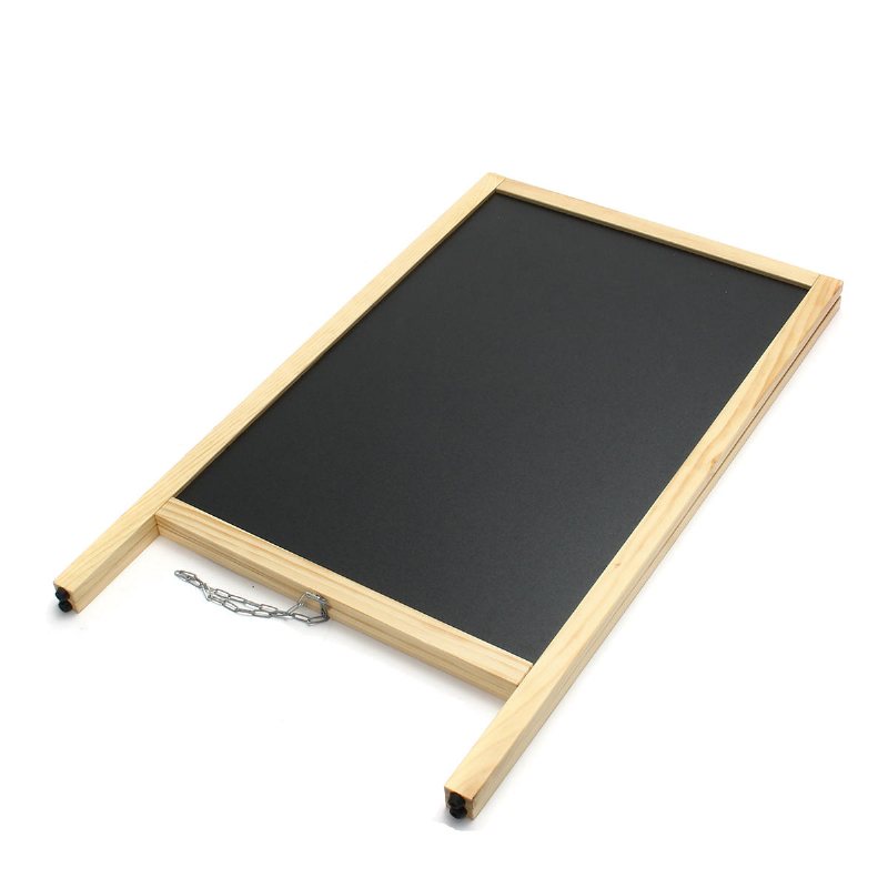 24x39 Tum Dubbelsidig Vikbar Fururam Svarta Tavla Bröllopsbutik Sign Memo Meddelandemeny Board
