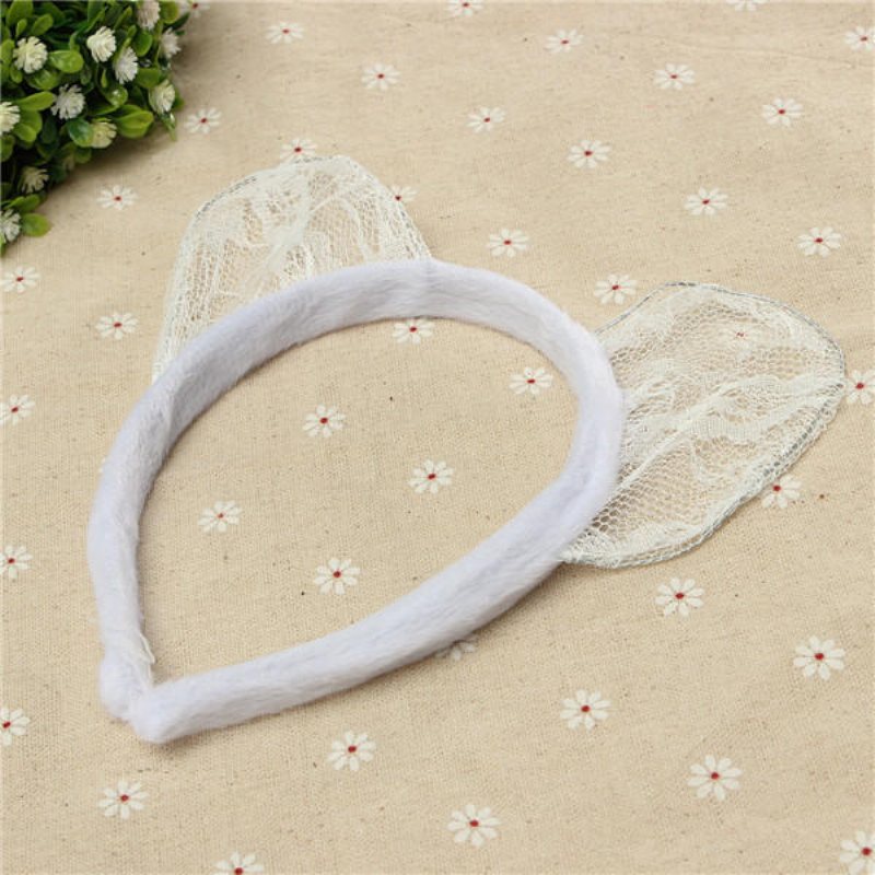 Lace Cat Ears Hårband Party Cosplay Masquerade Headbrand