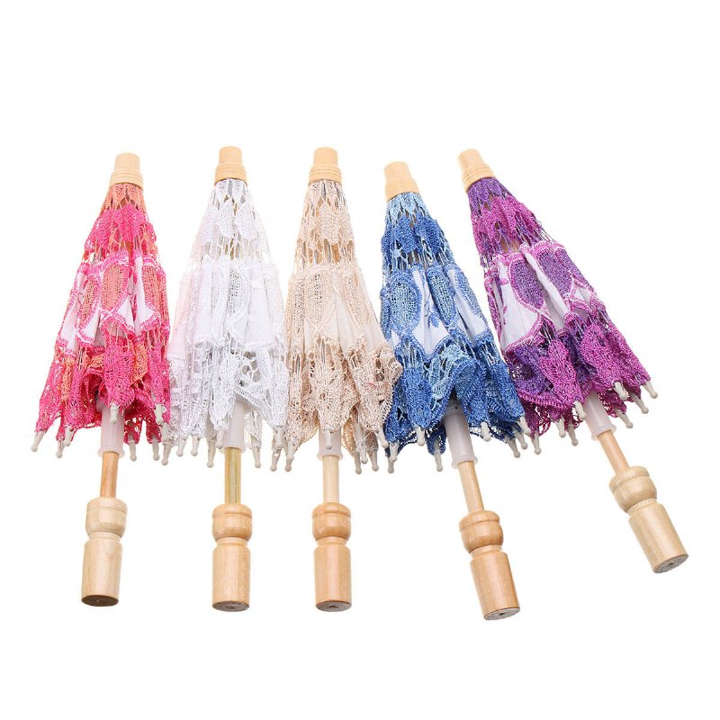 Spetsbroderat Paraply Elegance Parasoll För Festbröllopsdekoration